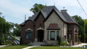 Front entrance of the Rogers Street home located in Bloomington, Indiana