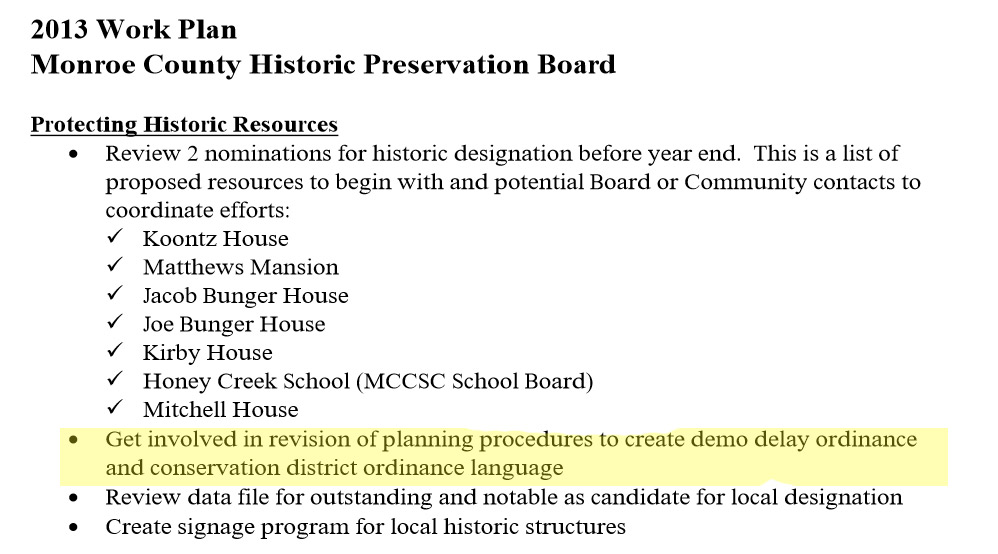 2012 Historic Preservation work plan