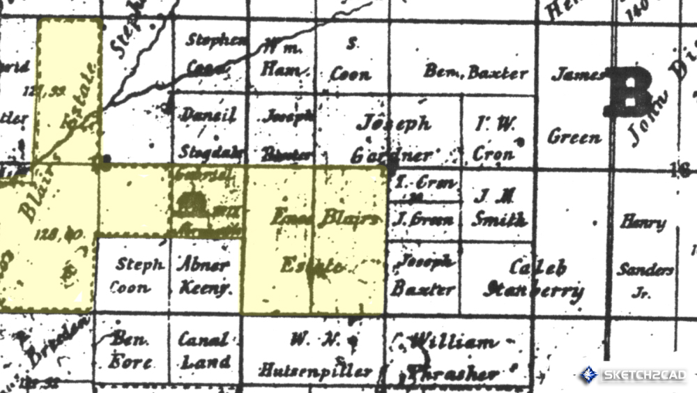 1856 Blair plat map