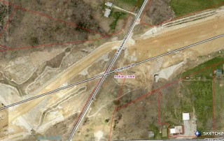 2014 aerial photo of the Interstate 69 intersection