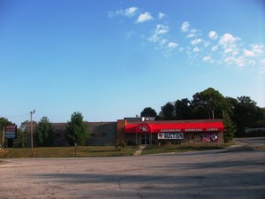 2011 existing building photograph of the Suburban Lanes bowling alley project located in Bloomington, Indiana