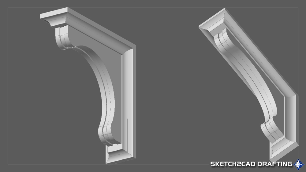 New custom porch bracket 3D model on the historic Gilmore Avenue house located in Cambridge, New York
