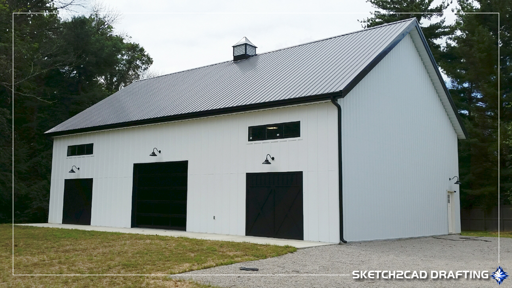 Completed exterior of the King's Road barn project located in Bloomington, Indiana