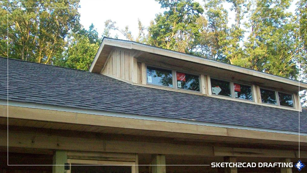Roof dormer of the Lake House in Kentucky project