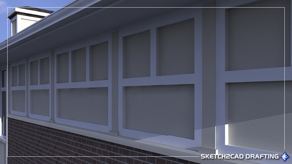 Concept window model for the Northern Manor apartments in Bloomington, Indiana