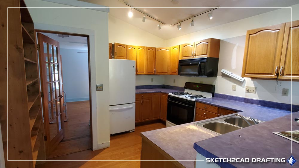 urban cottage before image of the interior kitchen